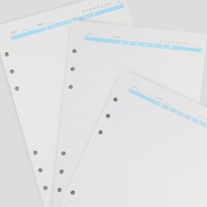 A5 BLUE PLANNER/ORGANIZER REFILL SET(3 PACK)